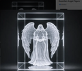 K9 Crystal Angel Engraving — 50×50×80mm Glass Block